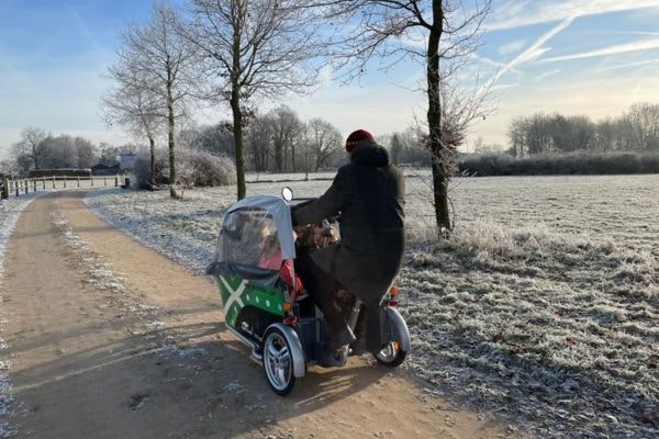 plan bij koude temperaturen vooraf de route met de gocab fietstaxi