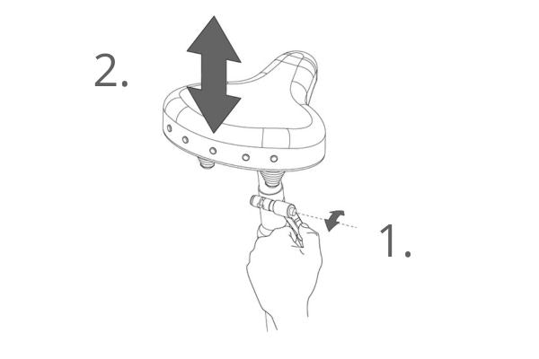 saddle height adjustment of GoCab bicycle cab