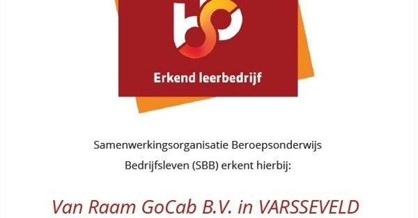 GoCab fietstaxi erkend SBB leerbedrijf GoCab fietstaxi erkend SBB leerbedrijf