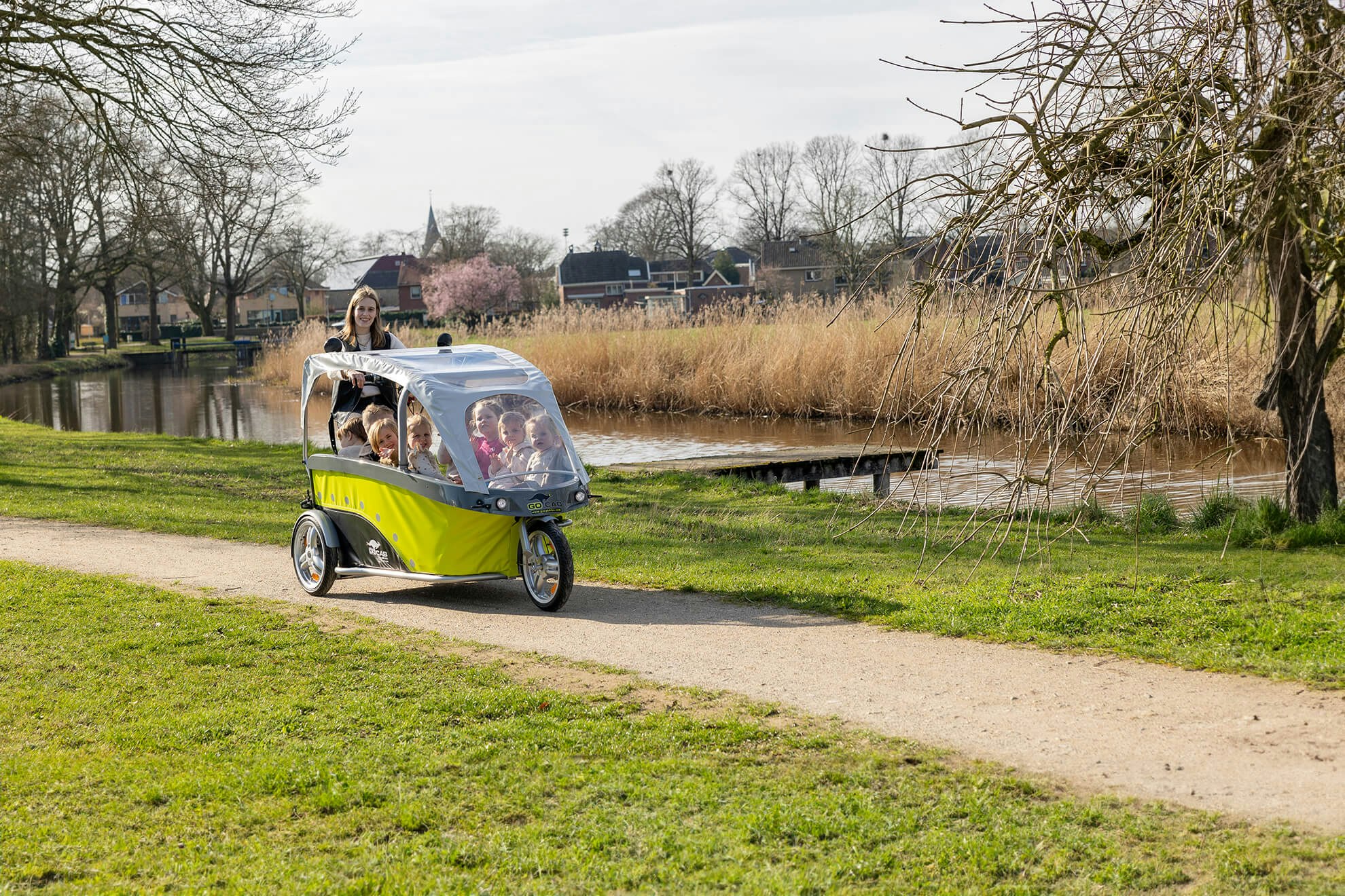 GoCab fietstaxi voor kinderen website