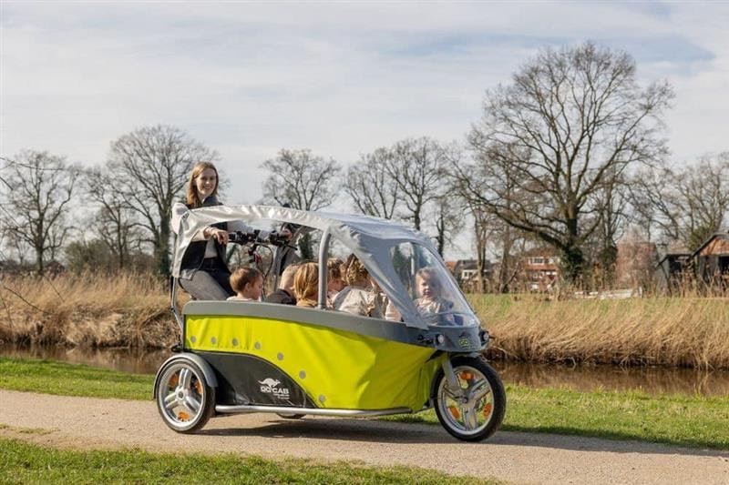 GoCab fietstaxi voor 8 kinderen van 2 tot 8 jaar