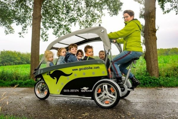 video of the GoCab bicycle cab for kids