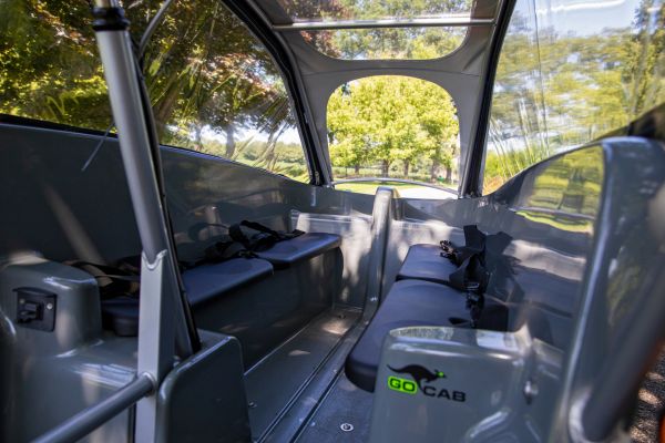 GoCab bike inside seats